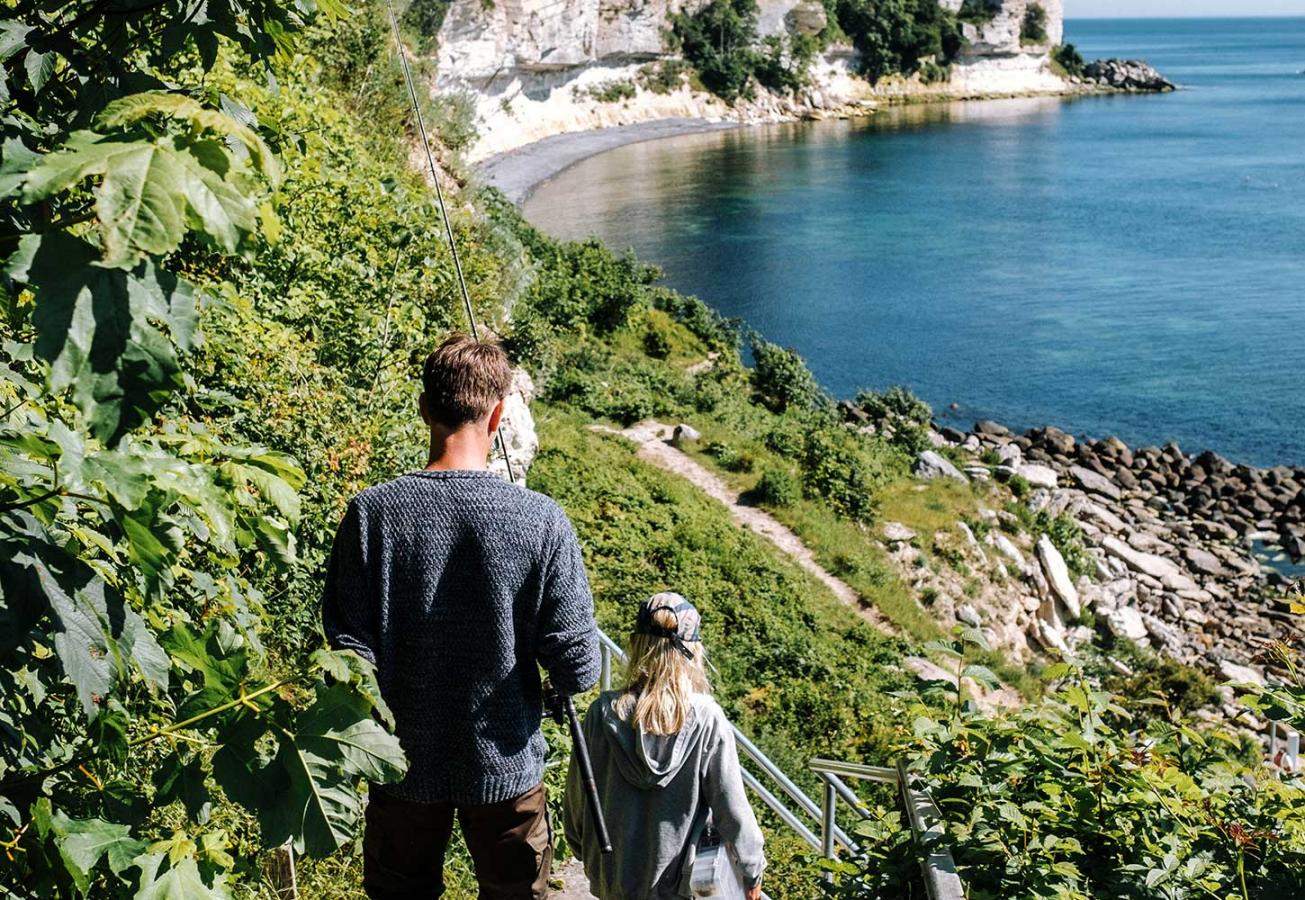 Familie fisketur Stevns Klint