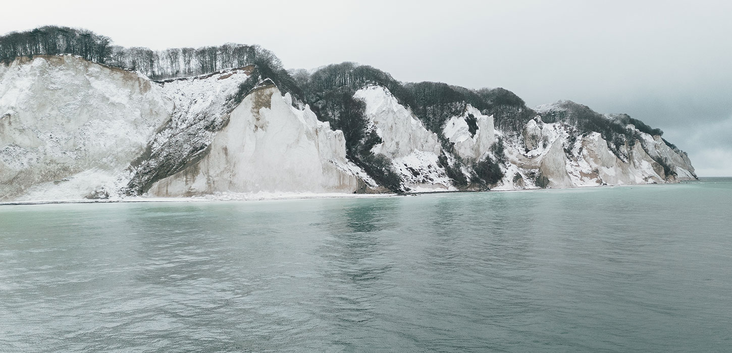 Sne på Møns Klint