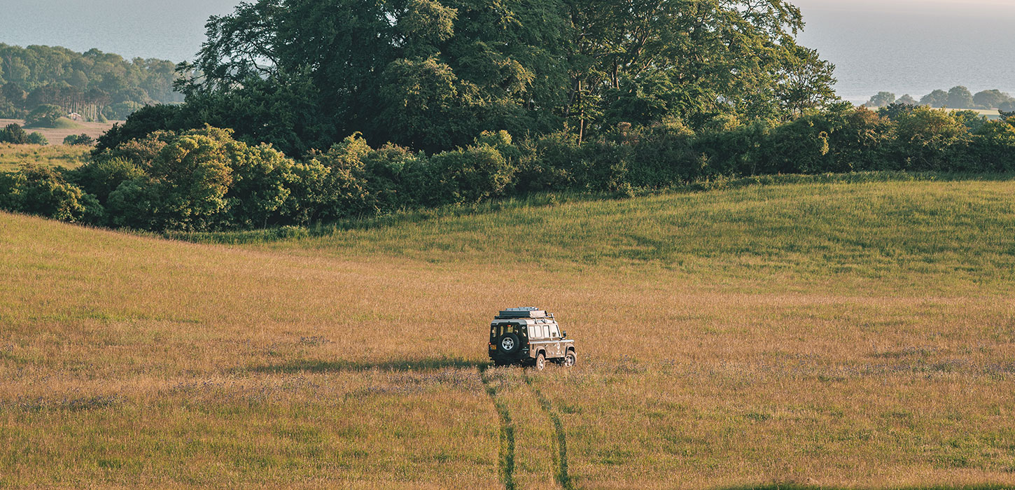Land rover på Møn